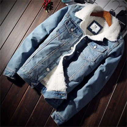 Women's Winter Fleece Denim Coat